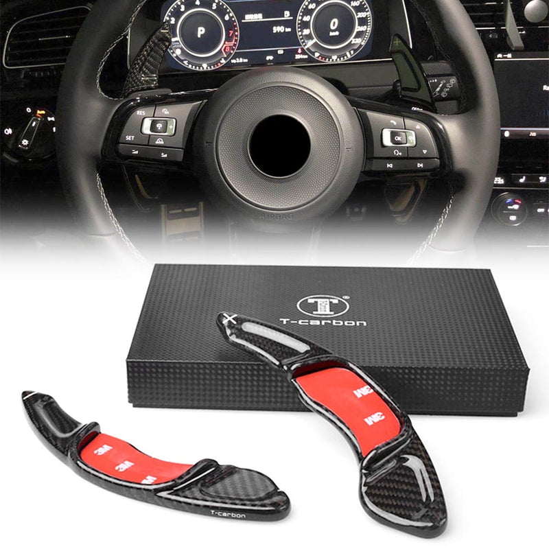 Real Fibre de Carbone Auto Volant Palette de Volant Pour Volkswagen VW Golf 7 GTI MK7 R 2015-17 Sagitar GLI 2016-17 POLO GTi