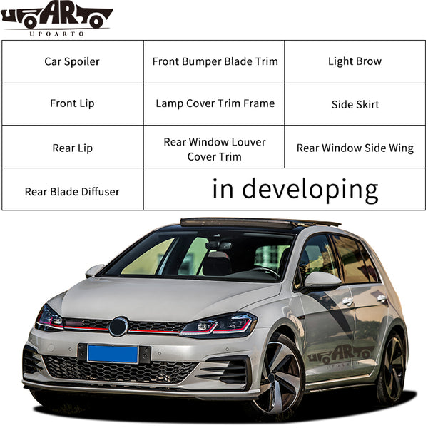 Accessoires automobiles pour VW Golf Mk7 Mk7.5 R R-Line Gti Gtd Gte