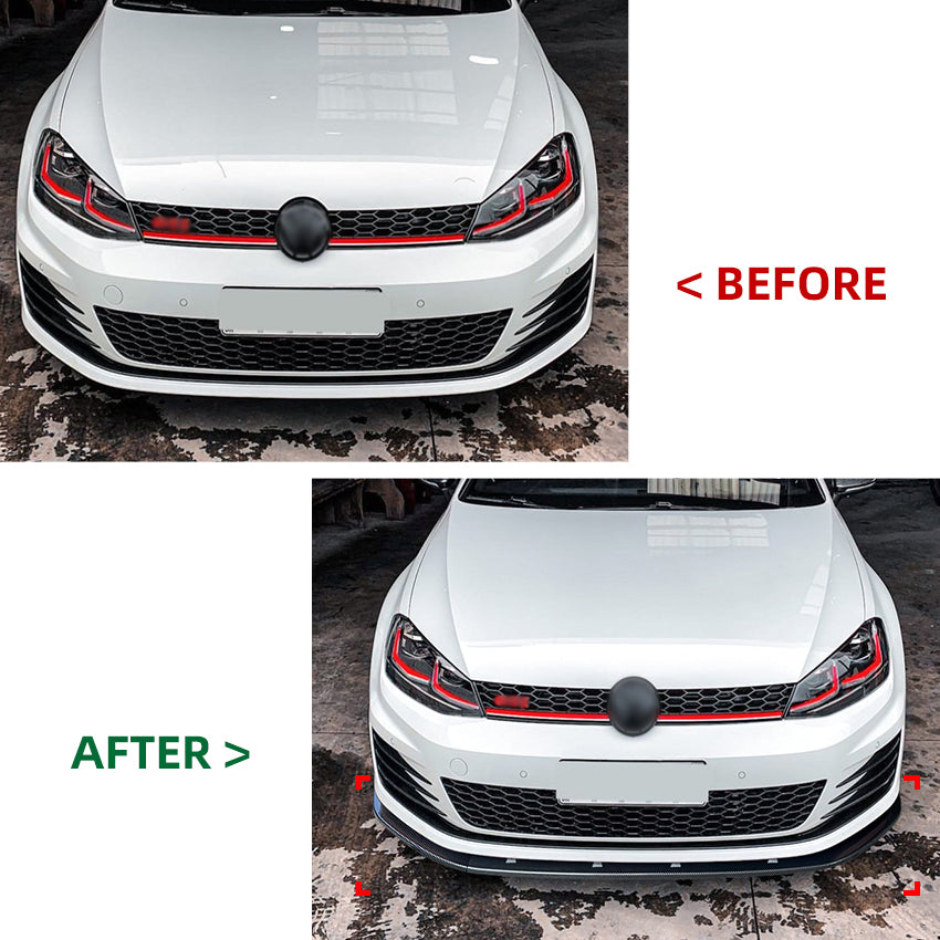 Vente d'usine de lèvre de pare-chocs avant pour Golf Mk7 Gti R Rline 2013-2016 Kit de carrosserie Accessoires de voiture