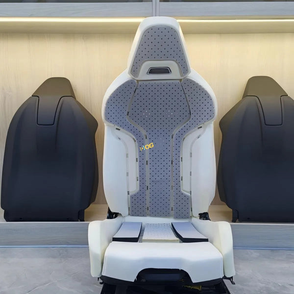 Housses de sièges cuir blanc, set complet 4 saisons pour BMW