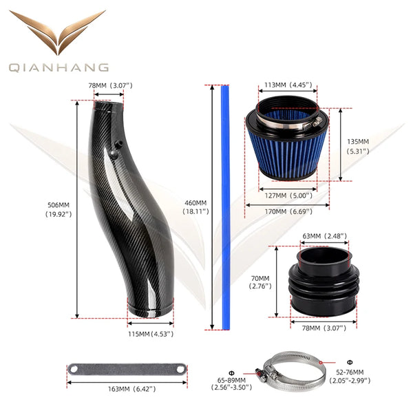 Kit admission carbone sec Honda Civic, réf. 17220-5BA-A00 — vue 3