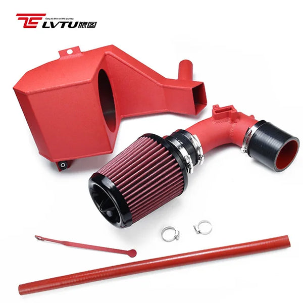 Kit filtre à air aluminium rouge Honda Fit GK5 — vue 2
