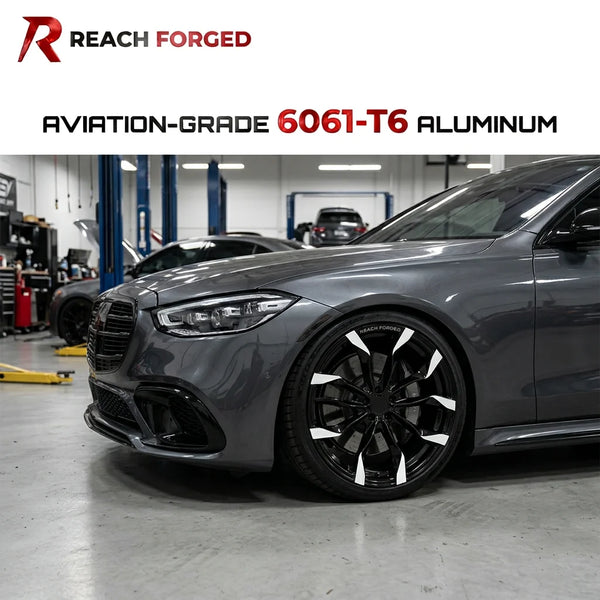 Jantes forgées monobloc noir et argent, 20 pouces 5x112 pour Mercedes Classe CLS