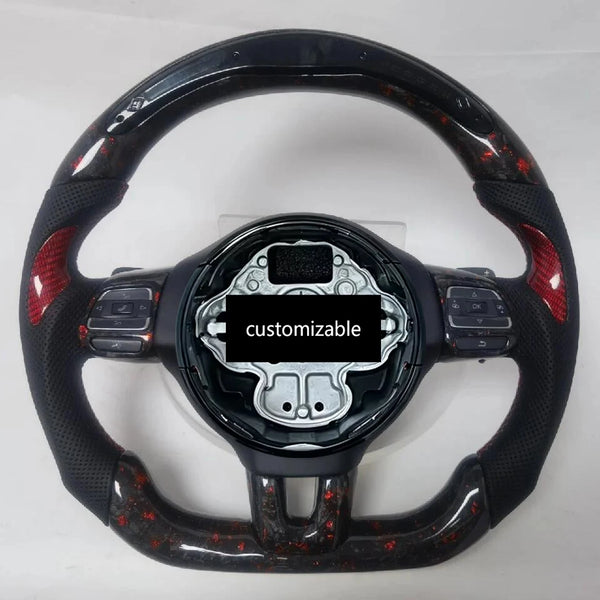 Volant carbone méplat pour Volkswagen Golf 5 R32, GTI et ED30