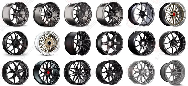 Jantes Forgées SJ Noir Brillant 22 pouces – Entraxe 5x114.3/5x120/6x139.7 – Honda, Toyota, Ford