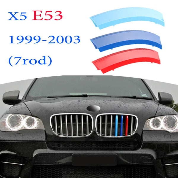 Bandes de garniture de calandre avant, 3 pièces, pour BMW série 1 2 3 4 5 6 7 8 X1 X2 X3 X4 X5 X6 X7 Z4 E46 E90 F30 E60 E81 F