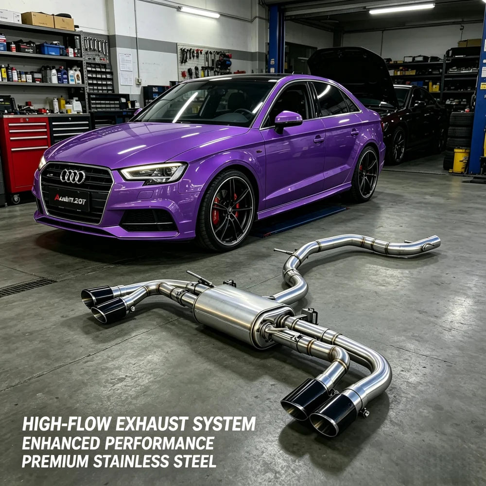Ligne d’échappement à valves inox Audi A3 1.8T/2.0T, 2012–2020