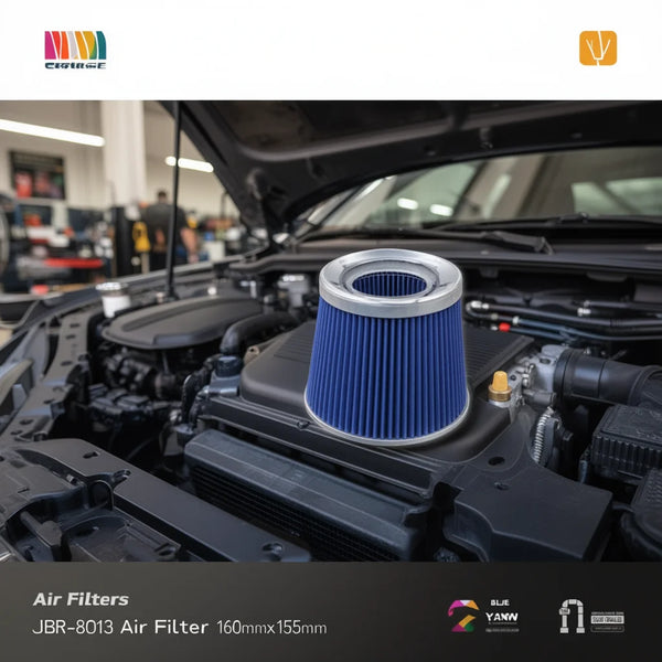 Filtre à air conique bleu ZCQR M0830, 160 × 155 mm — vue 2