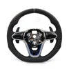 Volant carbone forgé rouge LED pour Volkswagen Golf 5/6/7 R, GTI et Polo