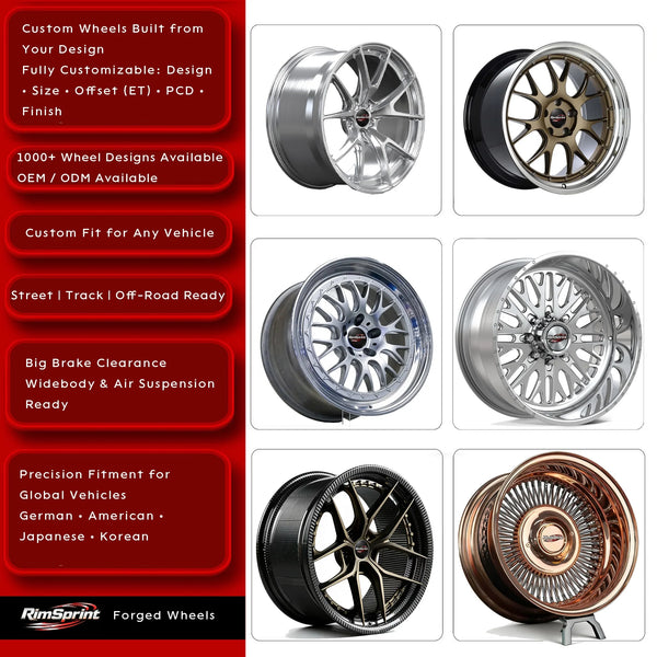 Jantes forgées WF X.HE-FF 15 à 24 pouces 5x112 pour SUV sportifs