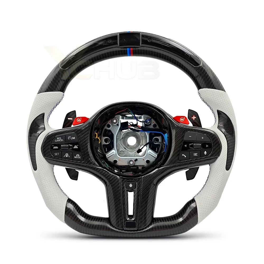 Volant carbone chauffant à vibration et écran LED pour BMW X3M, X5M et Série M