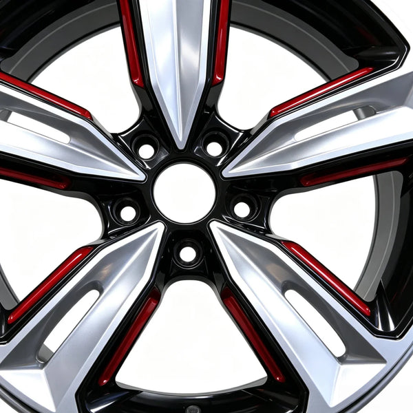 New 17 18 Inch Aluminium Alloy Five Spoke Wheels Black Silver 5x114.3 5x112 5x120 ET35 Wholesale