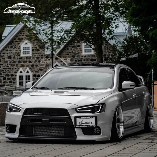 Pare-chocs avant style Evo Mitsubishi Lancer, 2009–2015 — vue 3