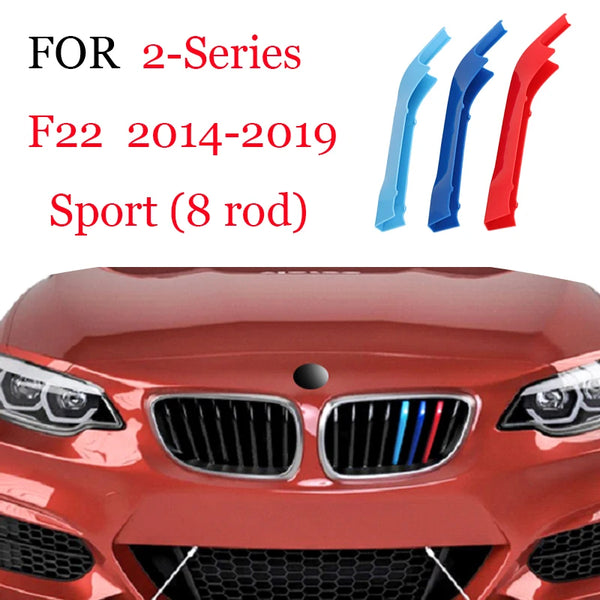 Bandes de garniture de calandre avant, 3 pièces, pour BMW série 1 2 3 4 5 6 7 8 X1 X2 X3 X4 X5 X6 X7 Z4 E46 E90 F30 E60 E81 F