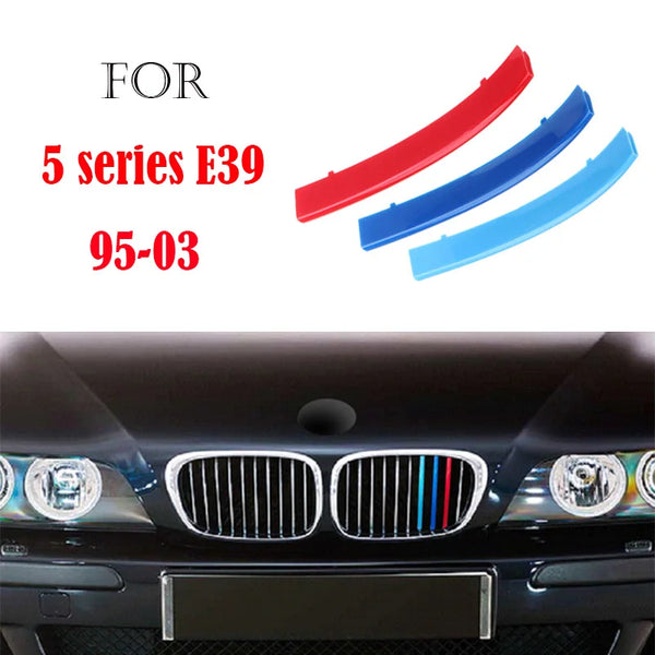 Bandes de garniture de calandre avant, 3 pièces, pour BMW série 1 2 3 4 5 6 7 8 X1 X2 X3 X4 X5 X6 X7 Z4 E46 E90 F30 E60 E81 F
