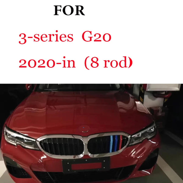 Bandes de garniture de calandre avant, 3 pièces, pour BMW série 1 2 3 4 5 6 7 8 X1 X2 X3 X4 X5 X6 X7 Z4 E46 E90 F30 E60 E81 F