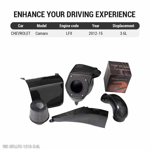 Kit admission d'air carbone sec Chevrolet Camaro LFX 3.6L V6 — vue 2