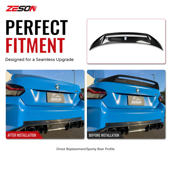Becquet arrière carbone style AD pour BMW M2 G87 — vue 5