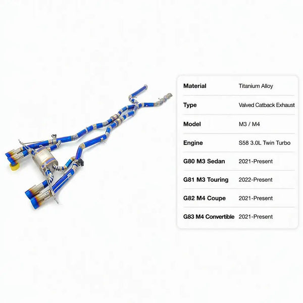 Ligne à valve titane LK pour BMW M3/M4 G80–G83