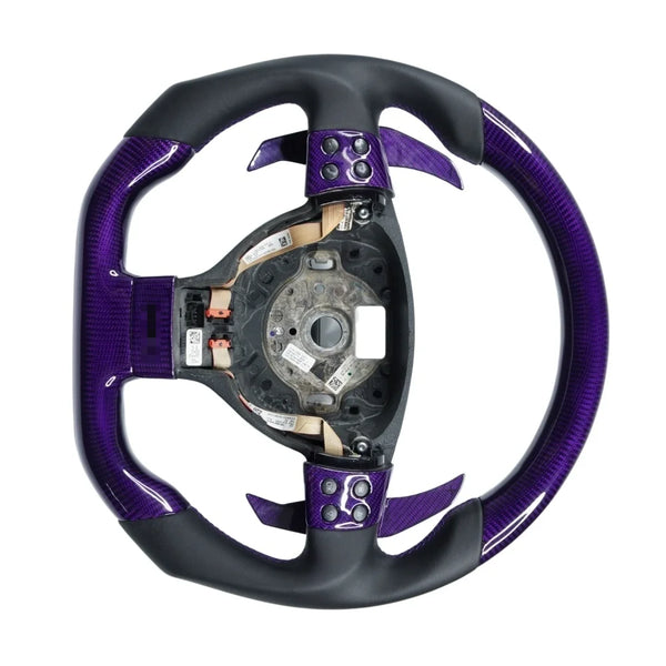 Volant carbone cuir avec écran LED pour Volkswagen B6 et Golf 5 GTI R