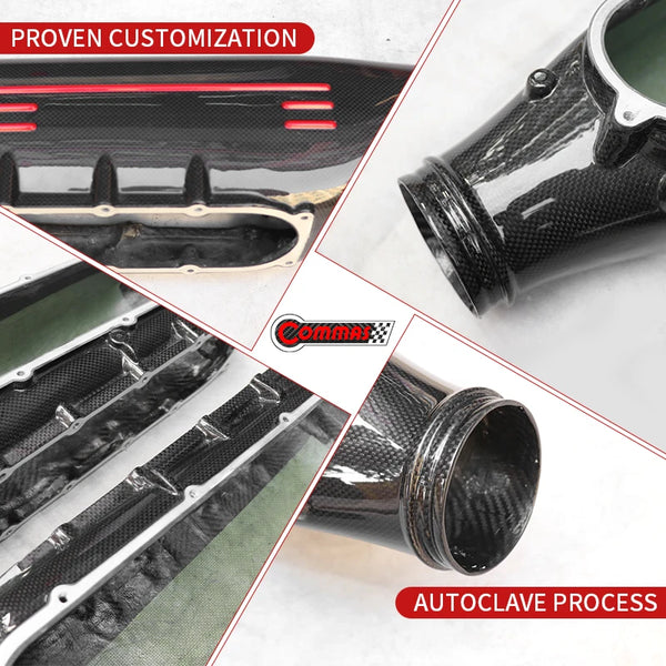 Cache admission carbone sec style OEM Ferrari 458 — vue 2