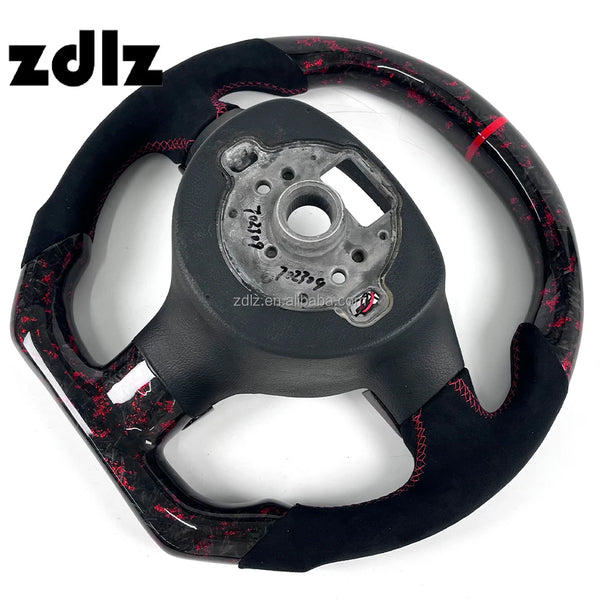 Volant carbone forgé rouge avec écran LED pour Volkswagen Golf MK5 GTI