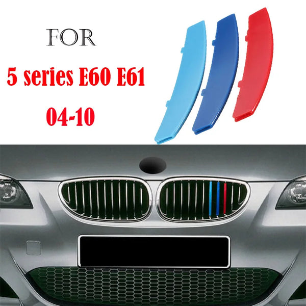 Bandes de garniture de calandre avant, 3 pièces, pour BMW série 1 2 3 4 5 6 7 8 X1 X2 X3 X4 X5 X6 X7 Z4 E46 E90 F30 E60 E81 F