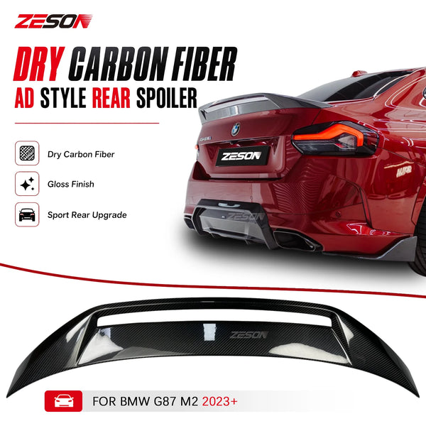 Becquet arrière carbone style AD pour BMW M2 G87 — vue 1