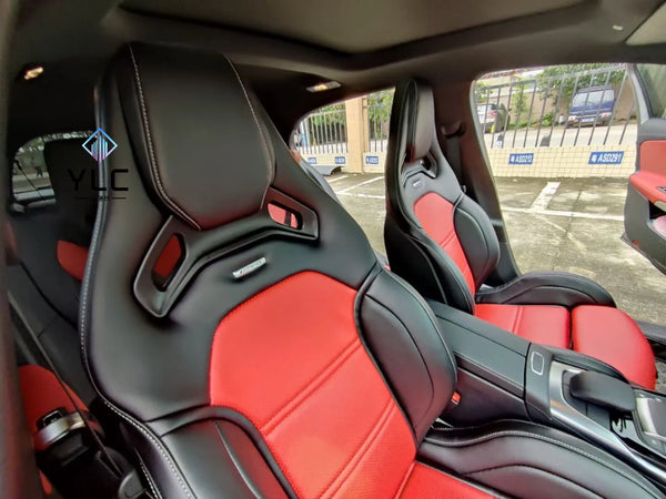 Sièges sport YLC cuir rouge et noir Mercedes Classe G W464, 2019–2024 — Accessoires automobiles | OURANE