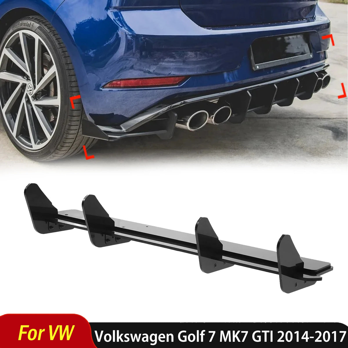 Lame Diffuseur Pare-Chocs Arrière Golf 7 GTI 2014–2017 – Style V2 – Ourane