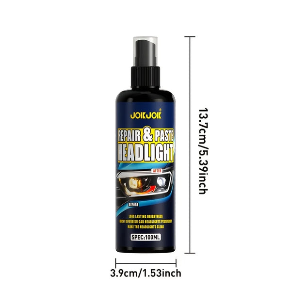 Spray de restauration de phares de voiture, 100ml, réparation et polissage efficaces, clarté longue durée, idéal pour l'éclai