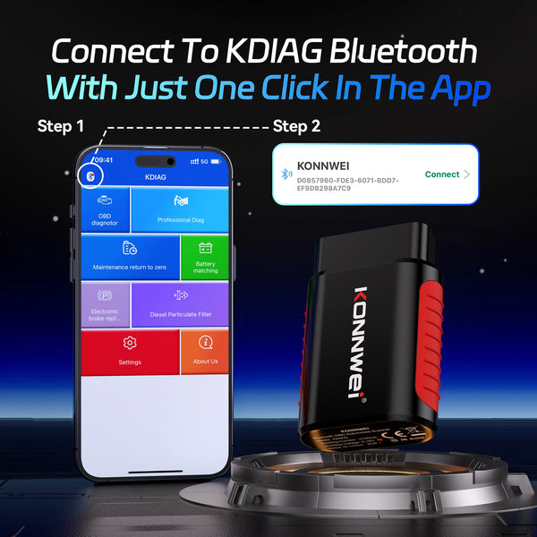Valise diagnostic KONNWEI KDIAG Bluetooth 5.0 multi-marques — vue 6