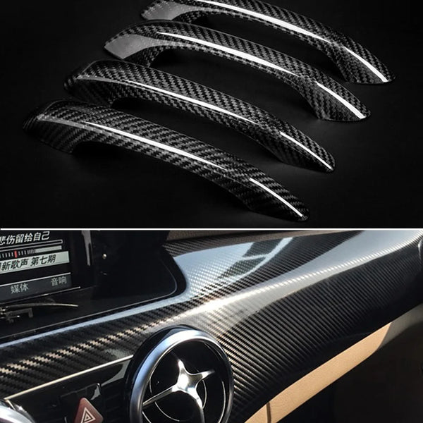 Film de décoration de moto en vinyle de Fiber de carbone, accessoires mats, autocollant noir brillant 3D 4D 5D 6D, couverture