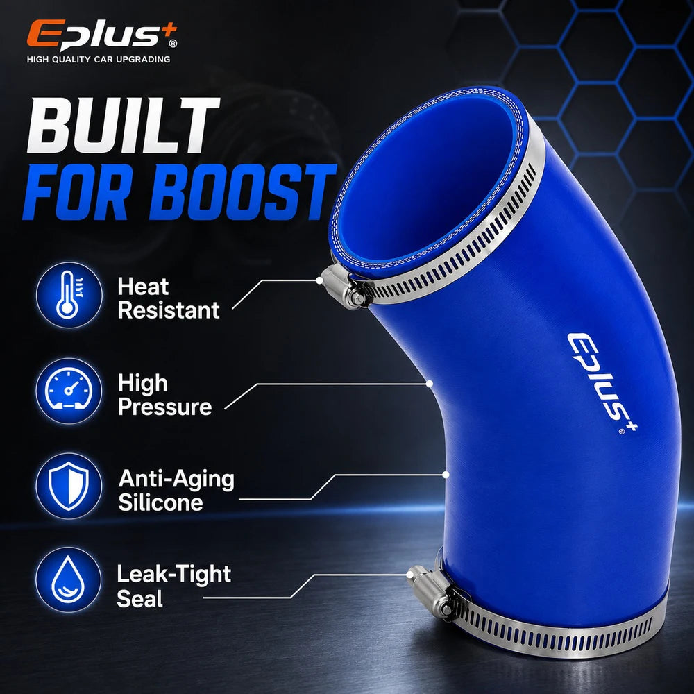 Durite Silicone Bleue 45° avec Colliers pour Turbo et Intercooler – Admission & performance | OURANE.COM