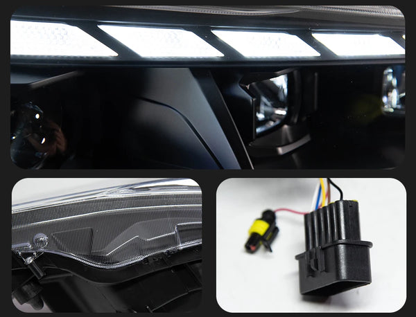 Phare LED pour Mitsubishi Lancer 2008-2016, DRL, clignotant, style RS