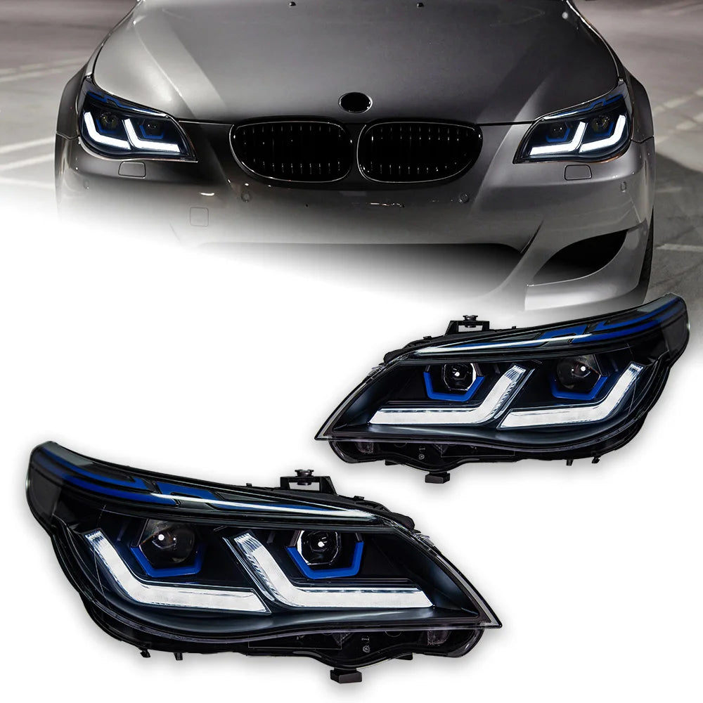 Phares BMW E60 Angel Eyes LED, 2003–2010