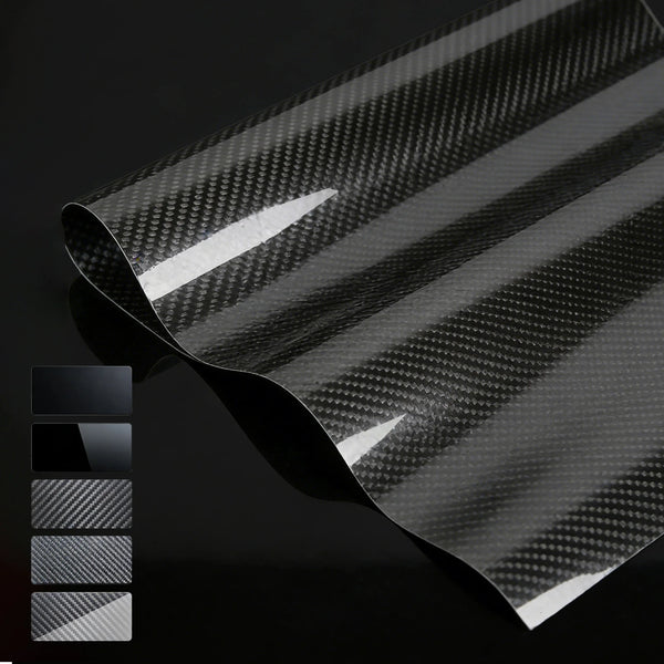 Film de protection pour carrosserie de voiture en fibre de carbone 3D 4D 5D 6D, vinyle mat, accessoires, autocollant noir bri