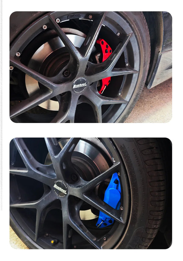 4 Pièces Cache-étriers de frein métalliques pour voiture, Coques de protection anti-poussière pour étriers de frein pour Audi