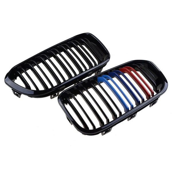XVIP calandre de course de calandre de pare-chocs avant pour BMW série 1 F20 F21 2015-2019 Grilles noires brillantes à Double