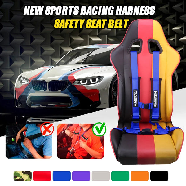 ZSRacing 2” Four Point libération rapide Bolt montage siège baquet sport ceinture haute qualité Strap nylon Sponge Belts harnais de sécurité BAG091 — OURANE