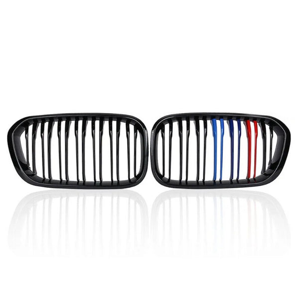 XVIP calandre de course de calandre de pare-chocs avant pour BMW série 1 F20 F21 2015-2019 Grilles noires brillantes à Double