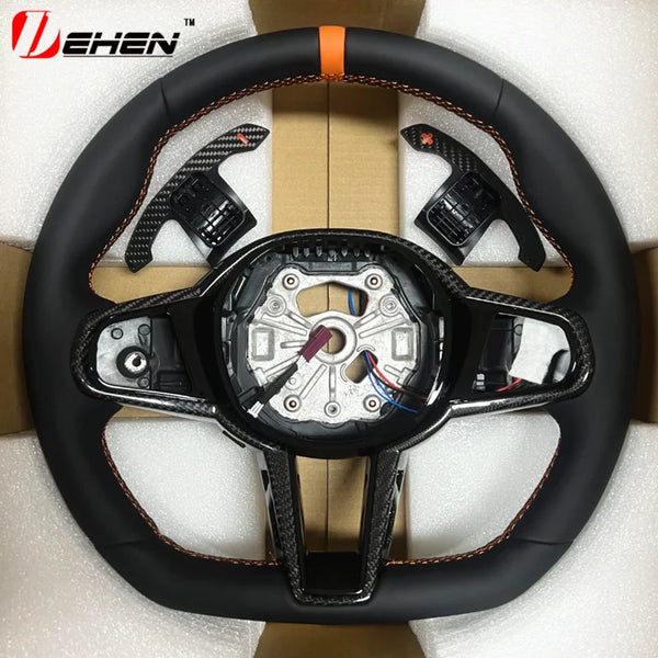 Volant de voiture en cuir amélioré pour BMW Série 3 4 5 G01 G02 G05 G20 G80 G82 G22 G26 G30 G32 G87 F90 F95 Accessoires autom