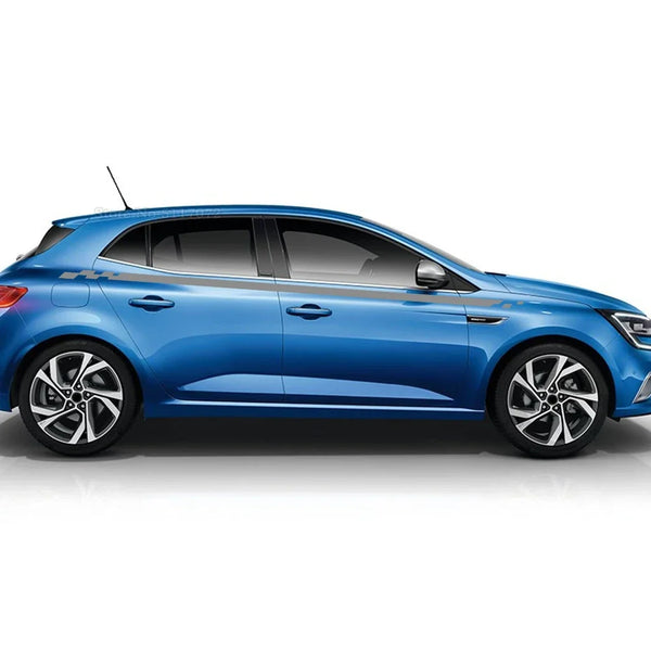 Autocollant graphique de course à rayures pour porte latérale de voiture, autocollant pour Renault Megane 2 3 4 RS Grandtoure