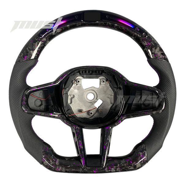Volant LED personnalisé en Fiber de carbone pour BMW série G LCI, série 2 3 4 5 6 7 8 X3 X4 X5 G20 G30 M3 M4 M5 M8 Z4 20