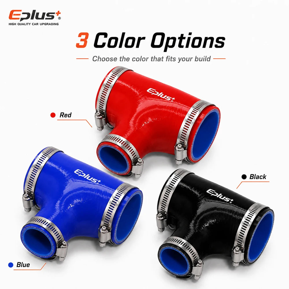 Durite Silicone Renforcée en T 3 Voies pour Turbo et Intercooler – Admission & performance | OURANE.COM