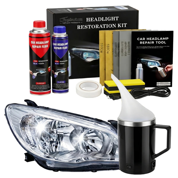 Kit rénovation phares 110–220 V, liquides 800 g et 300 g — vue 1