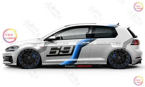 Autocollants sport en vinyle pour Volkswagen Golf 7, Golf 8 GTI et Polo — vue 13