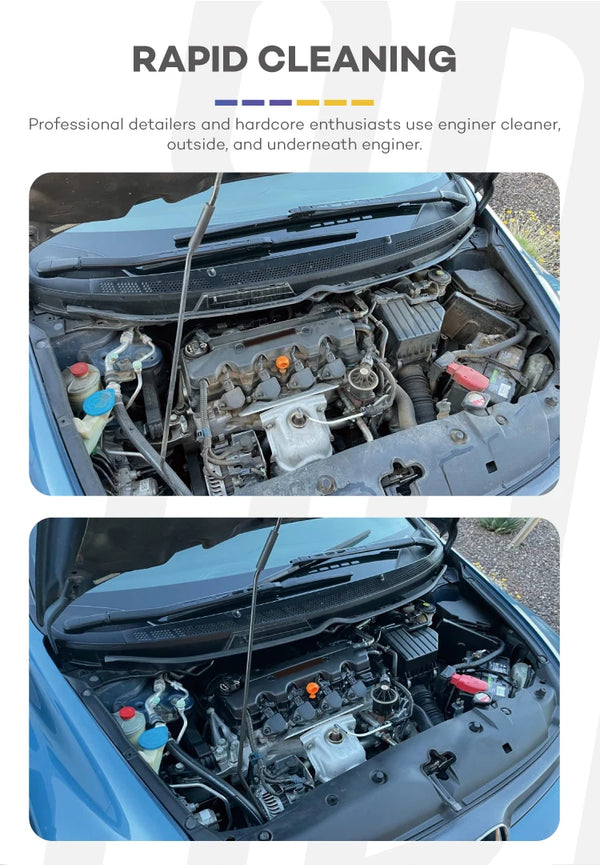 Nettoyant et dégraissant pour baie moteur - Efficace pour voitures, moteurs, sols, usage domestique - nettoie rapidement la g