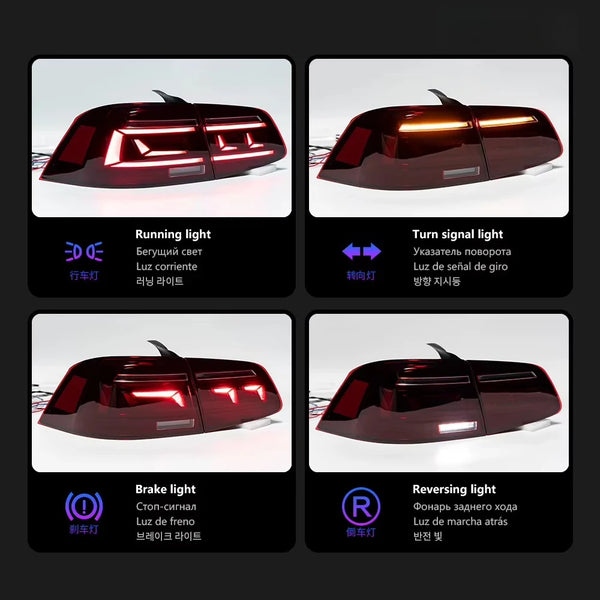 Feux arrière LED séquentiels pour Volkswagen Passat B7 et Magotan
