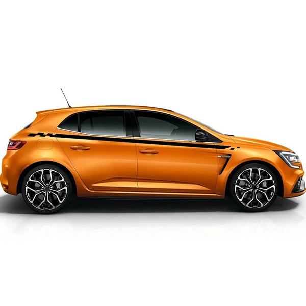 Autocollant graphique de course à rayures pour porte latérale de voiture, autocollant pour Renault Megane 2 3 4 RS Grandtoure